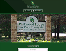Tablet Screenshot of parkwoodlodge.com